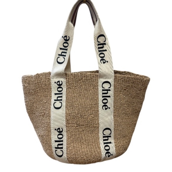 Chloe Large Woody Basket Bag in Natural Fibers - Picture 1 of 16